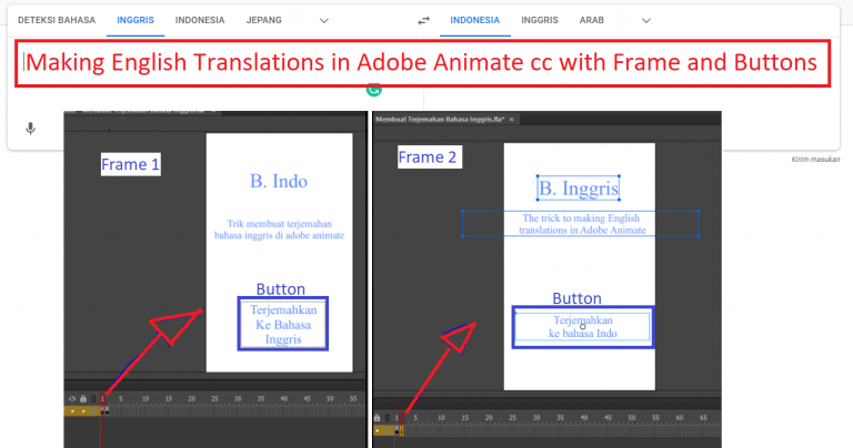 Making English Translations in Adobe Animate cc
