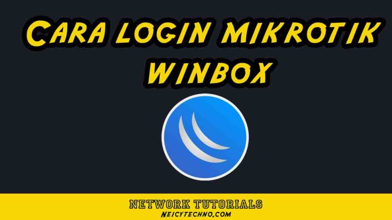 Cara login mikrotik winbox