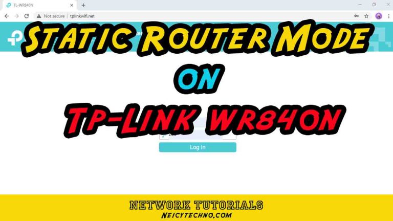 Static Router Mode on Tp-Link wr840n