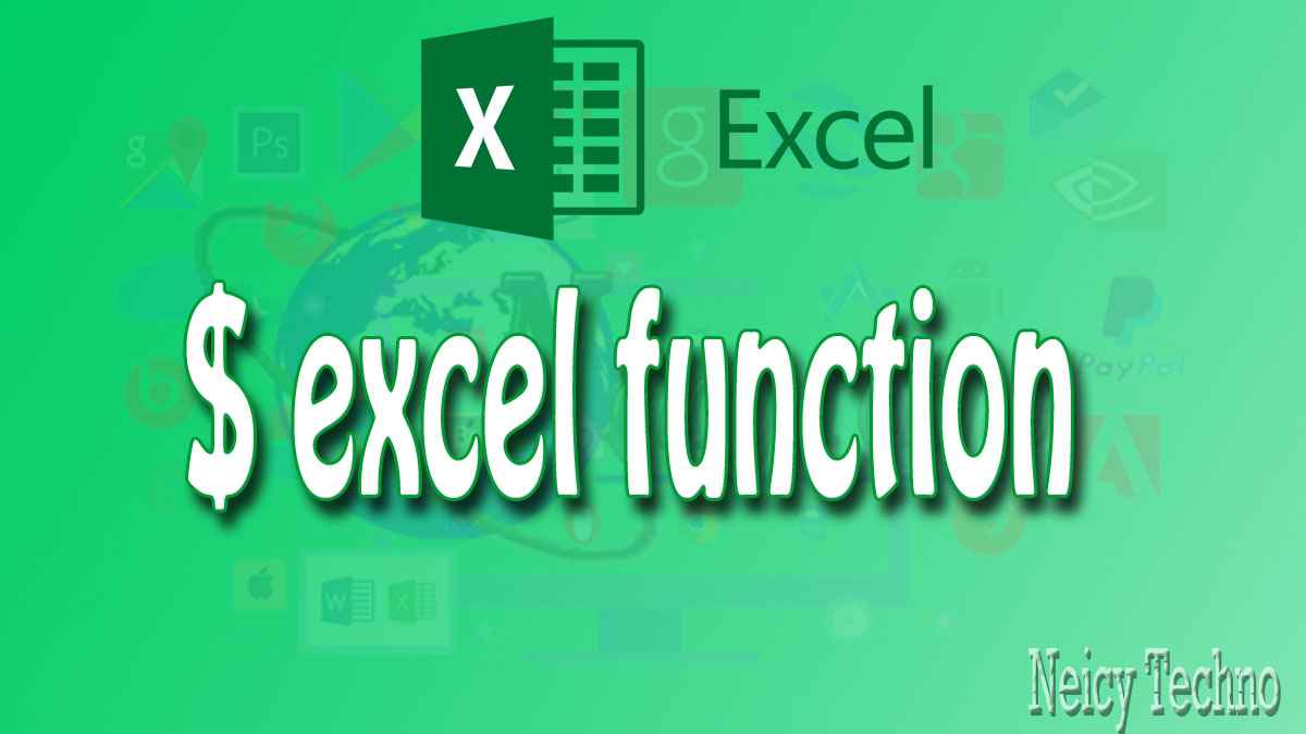 How to use the $ excel function