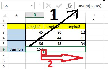 Cara Menjumlahkan ke samping (Kolom Excel)