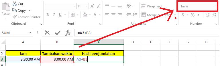 Cara Menjumlahkan Jam (Waktu) di Excel