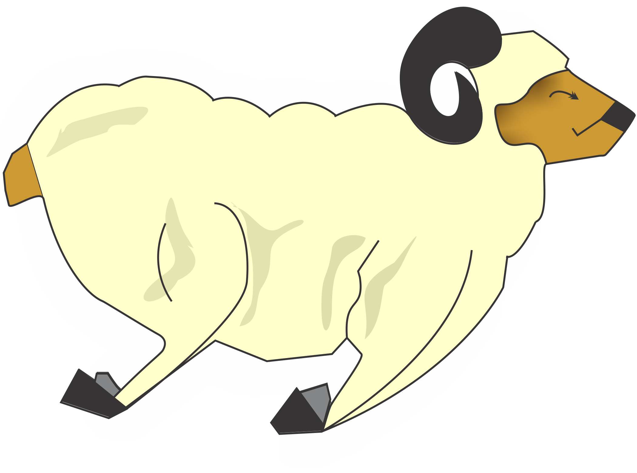 Second Sheep Vector - Sheep Jumping Vector
