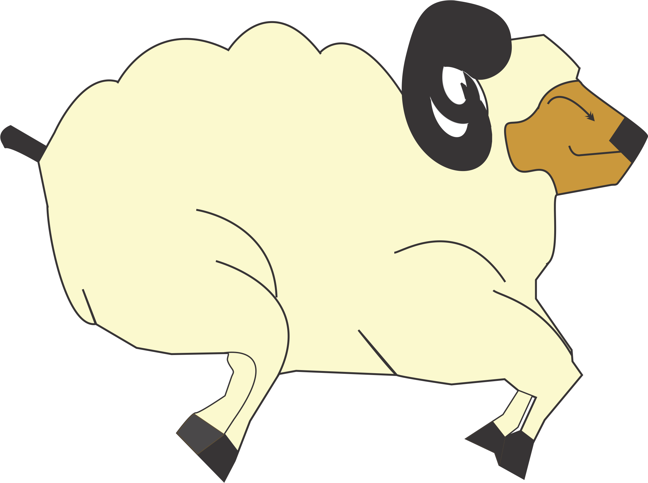 The Third Sheep Vector - After the Sheep Jumps and hits the Ground