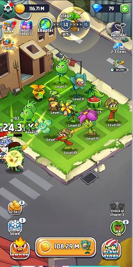 Merge your Crops and Defend your Home