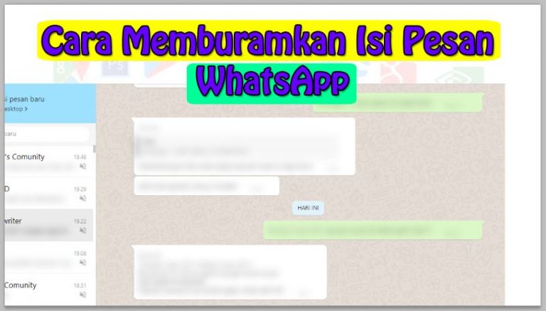 Cara Memburamkan Isi Pesan WhatsApp