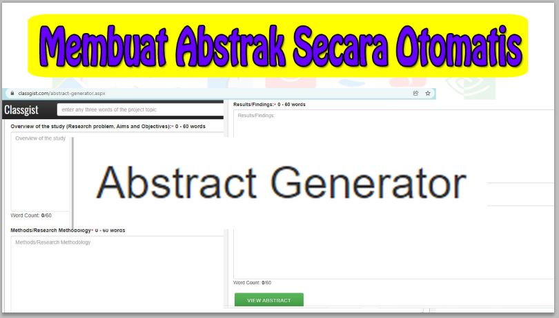 Cara Membuat Abstrak Otomatis Secara Online