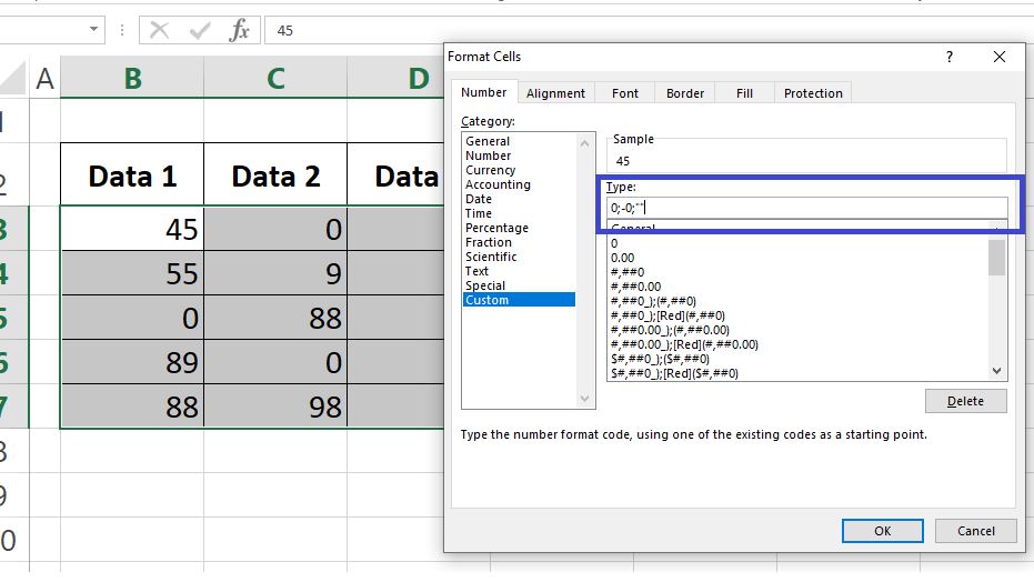 Mengubah Angka Nol Menjadi Blank dengan Custom Format Number