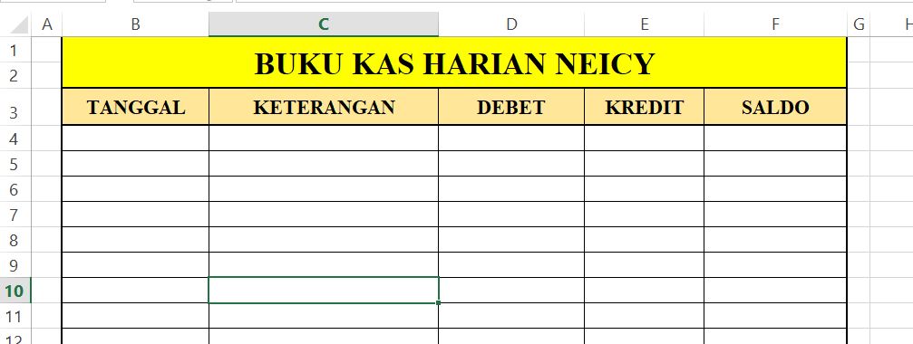 Cara Membuat Buku Kas Otomatis di Excel