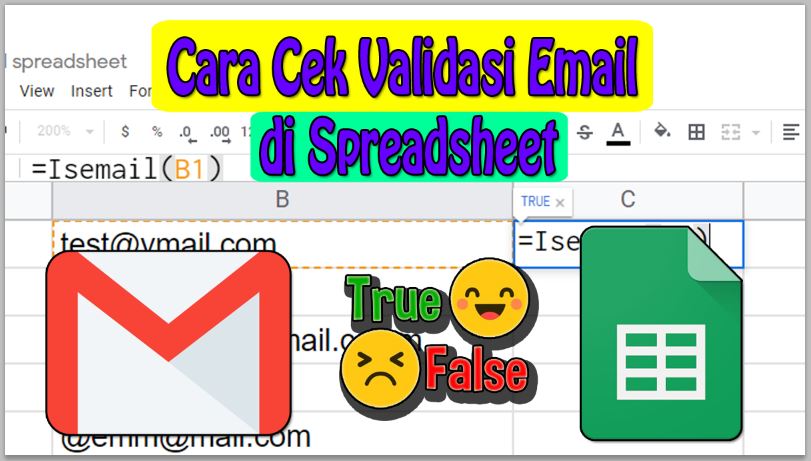 Cara Cek Validasi Email di Spreadsheet