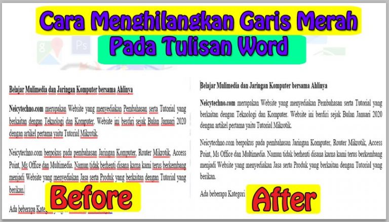 Cara Menghilangkan Garis Merah di Word