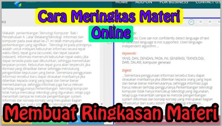 Cara Meringkas Materi Dengan Cepat Online