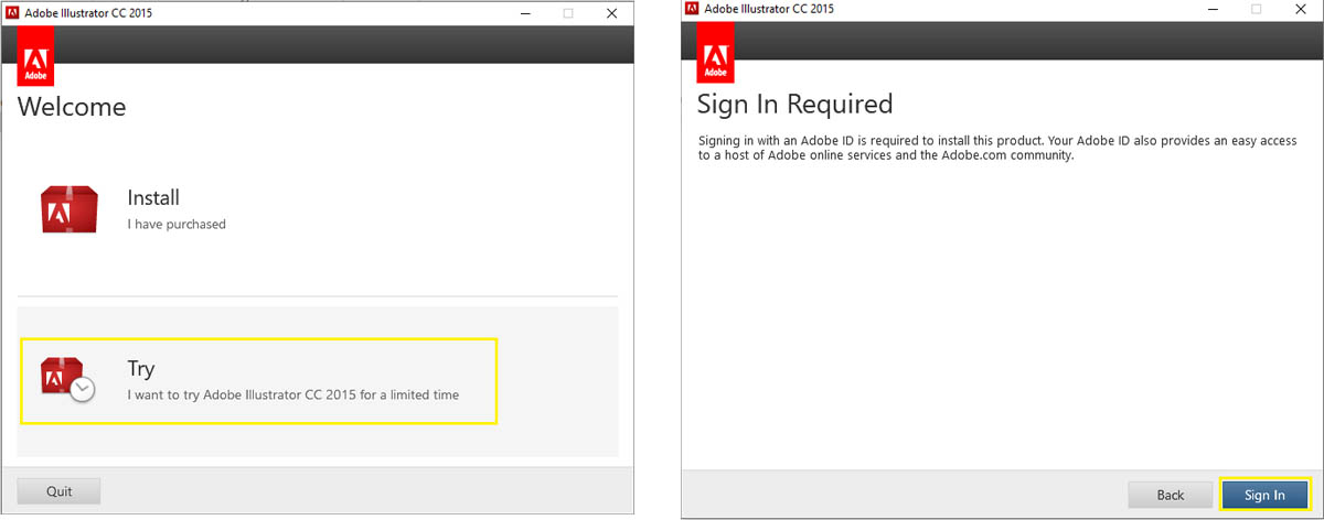 Langkah kedua Menginstall Adobe Illustrator