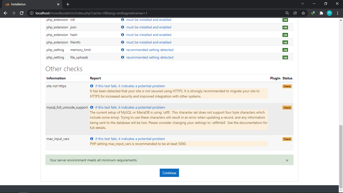 Install Paket Moodle