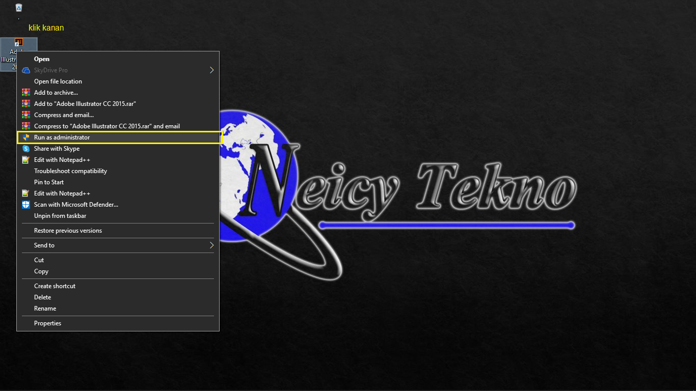 membuka aplikasi adobe illustrator