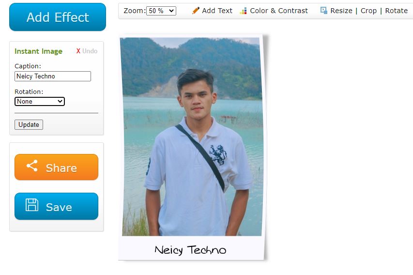 Cara Membuat dan Edit Foto Frame Polaroid Online