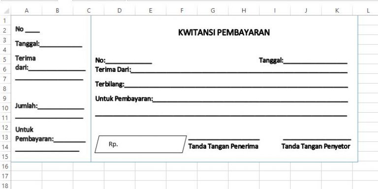 Link Download Kwitansi Kosong Excel dan Word