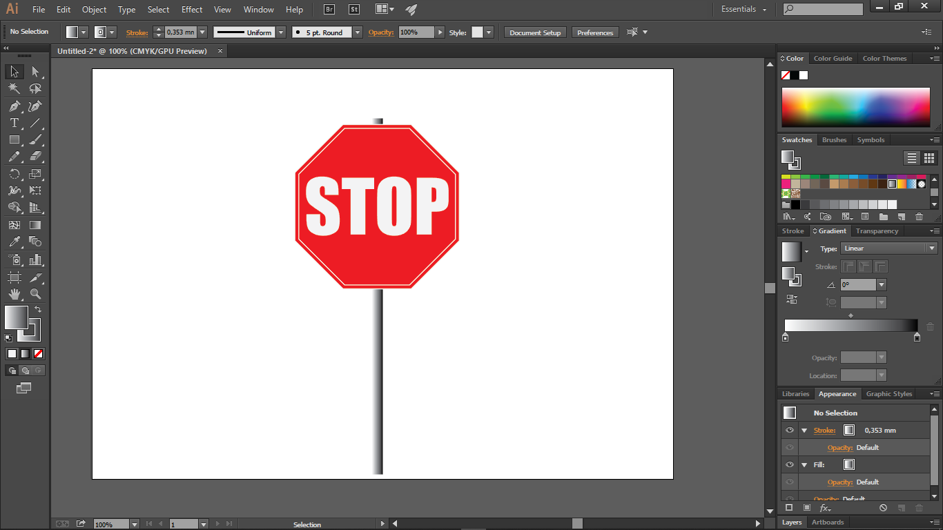Cara Membuat Rambu Lalu Lintas Menggunakan Adobe Illustrator 8