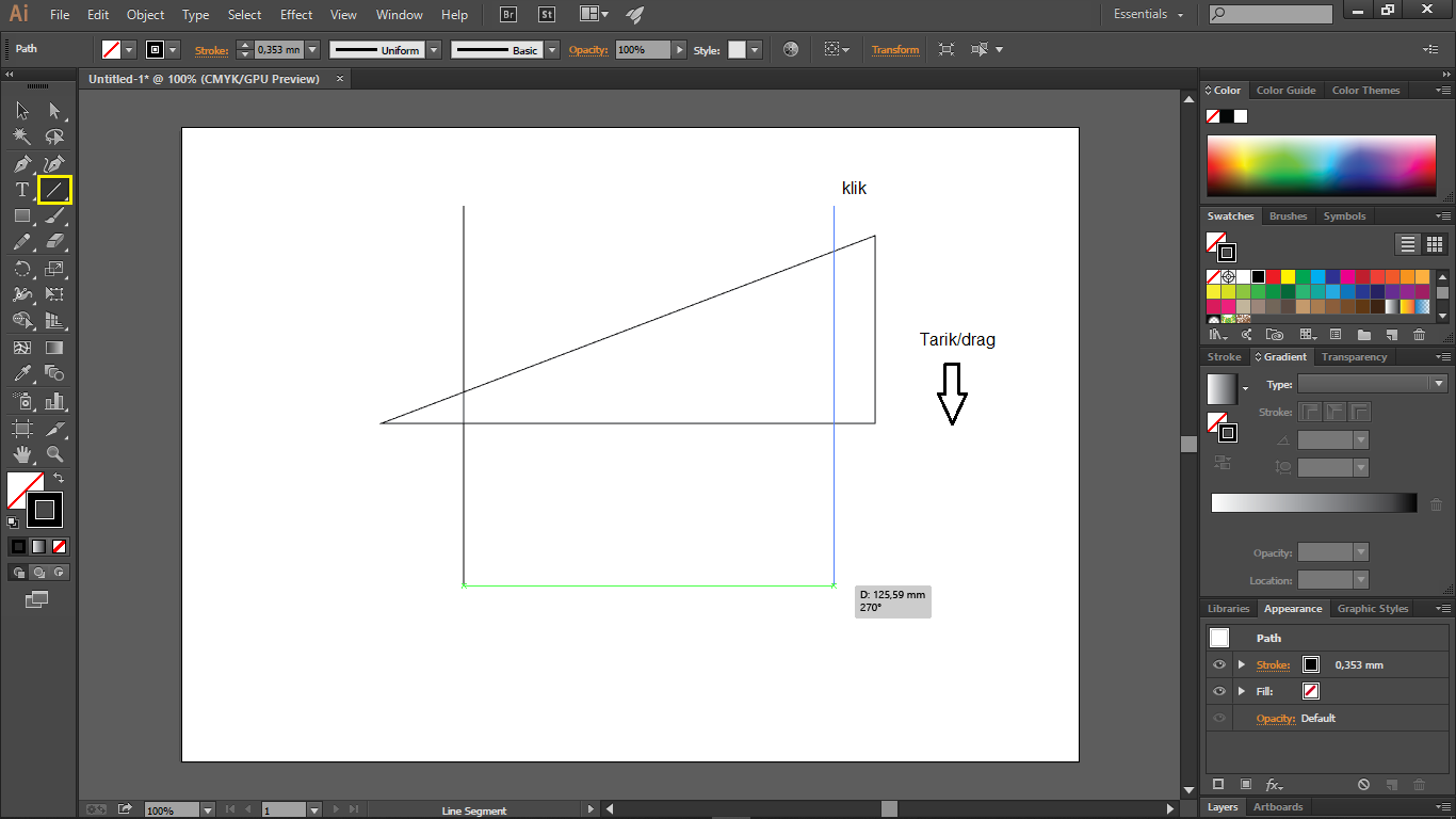 Tutorial Membuat Logo Jaringan HP Di Adobe Illustrator Line Segement Tool