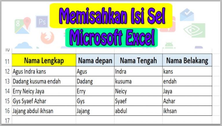 Cara Memisahkan Isi Sel Menjadi Beberapa Baris di Excel