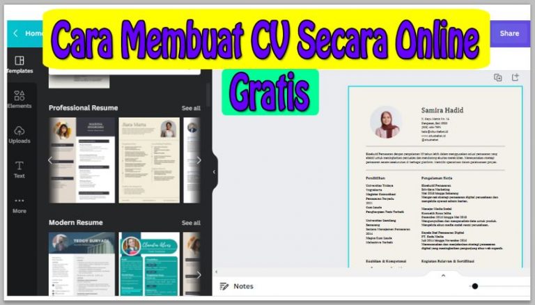 Cara Membuat CV Secara Online Gratis