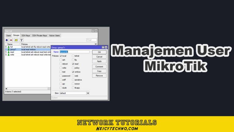 Manajemen User Mikrotik Sesuai Jabatan