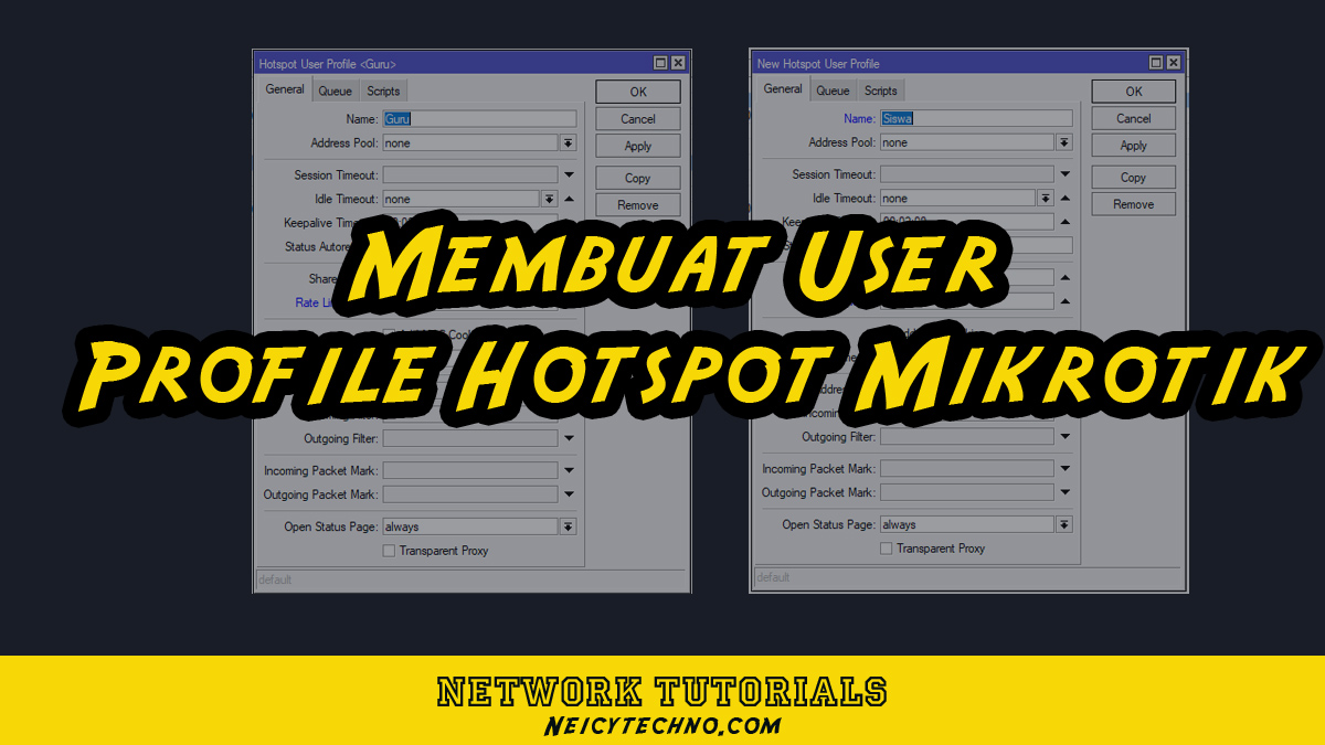 Membuat User Profile Hotspot Mikrotik