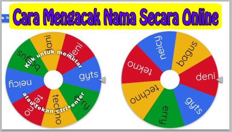 Cara Mengacak Nama Secara Online (Random Picker)