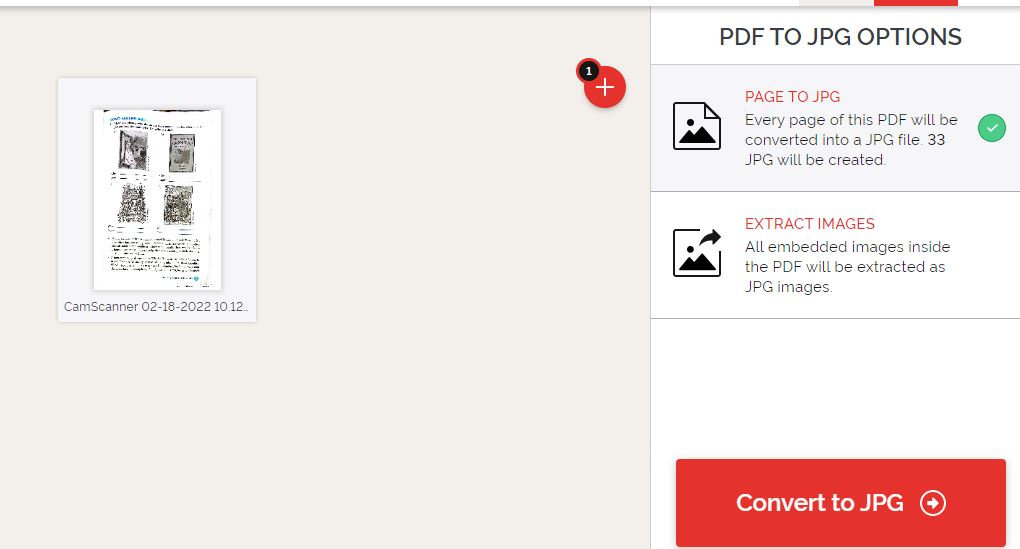 Convert PDF to JPG Online