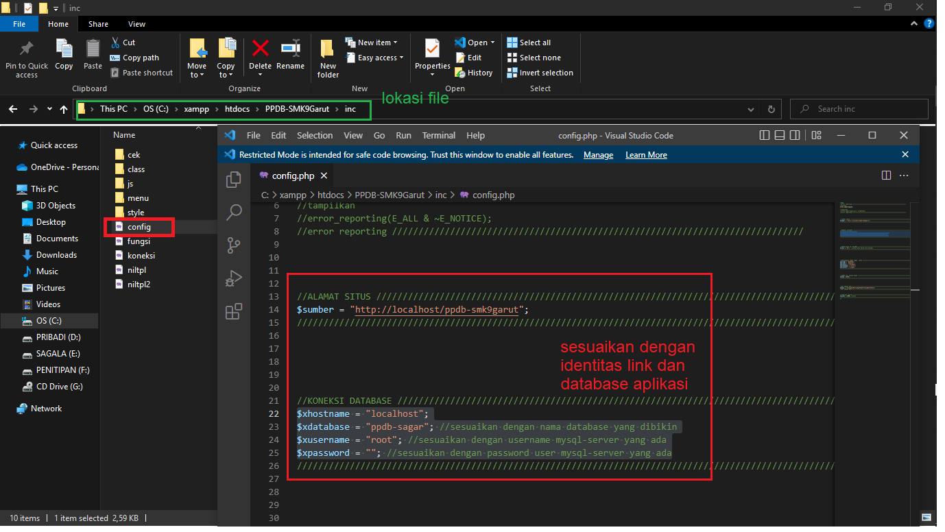 setting config sisfokol ppdb