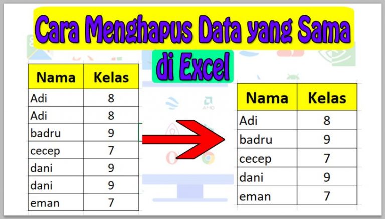 Cara Menghapus Data yang Sama (Ganda) di Excel