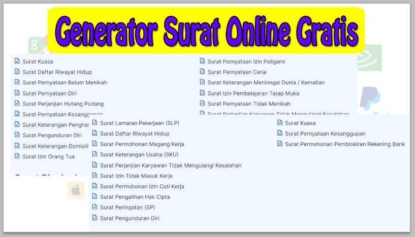 Cara Membuat Surat Resmi Secara Online dan Otomatis