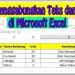 Cara Menggabungkan Teks dan Angka di Microsoft Excel