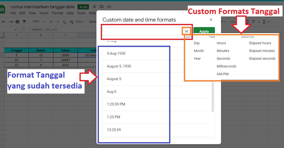 Cara Mengganti Format Tanggal di Google Sheet/Spreadsheet