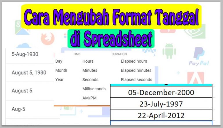 Cara Mengubah Format Tanggal di Spreadsheet