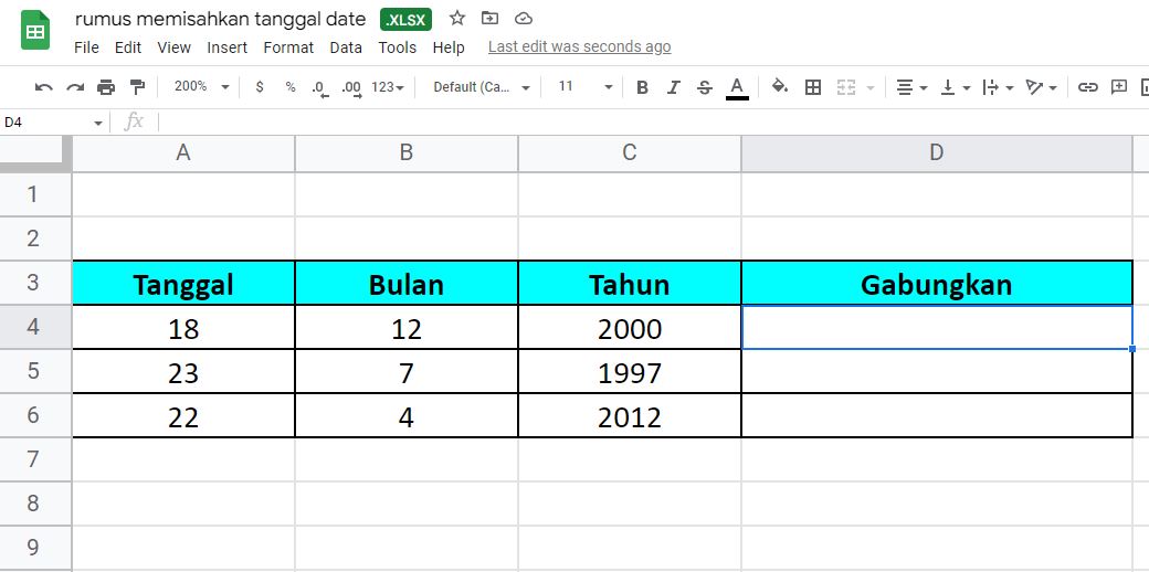 Cara Menggunakan Rumus Date di Google Sheet/Spreadsheet
