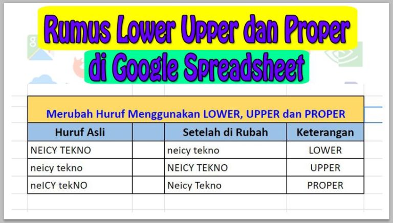 Cara Mengubah Huruf Kapital di Google Sheet/Spreadsheet