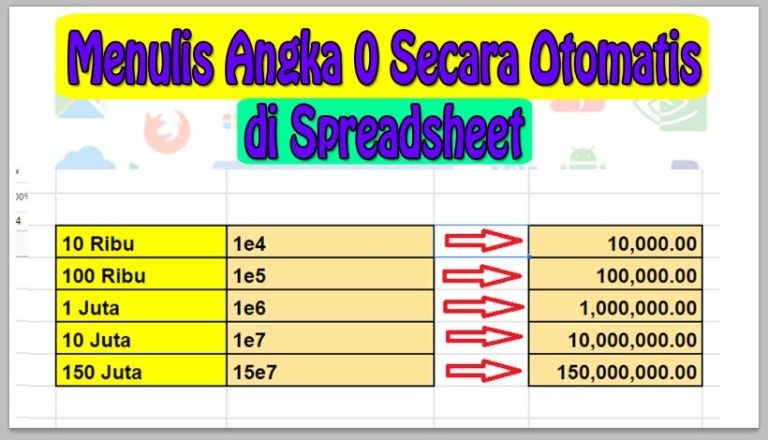 Cara Menulis Angka 0 Di Bagian Belakang Secara Otomatis di Google Sheet / Spreadsheet
