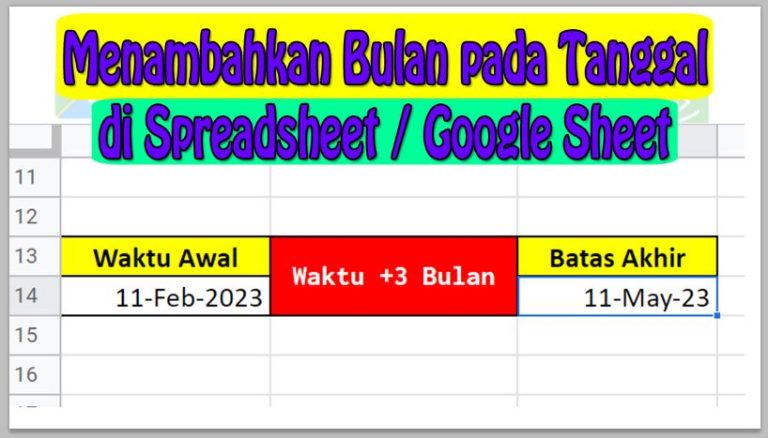 Cara Menambahkan Bulan pada Tanggal di Spreadsheet