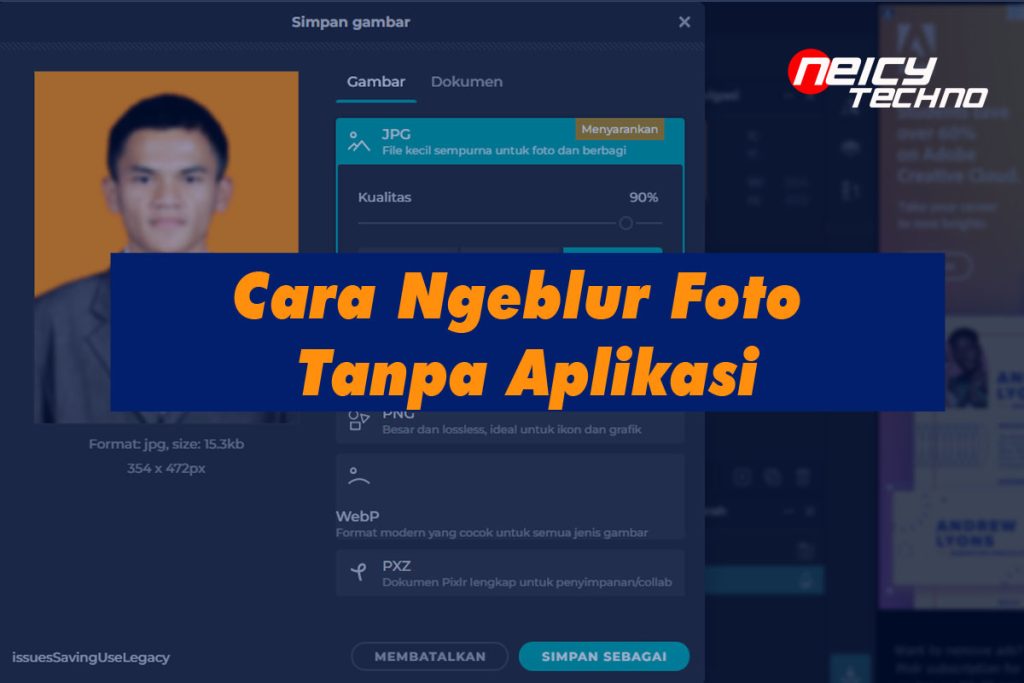 Cara Ngeblur Foto Tanpa Aplikasi