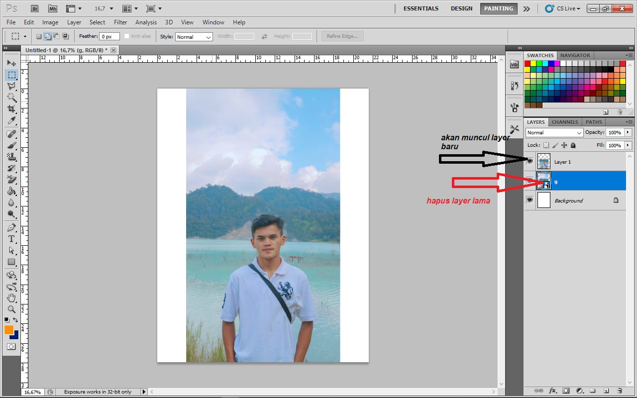 Cara Potong Gambar di Photoshop Rectangular Marquee Tool 2