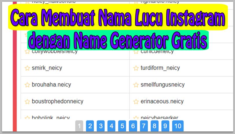 Cara Membuat Nama Lucu Instagram dengan Cute Name Generator