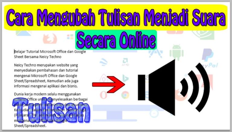 Cara Mengubah Tulisan Menjadi Suara Secara Online