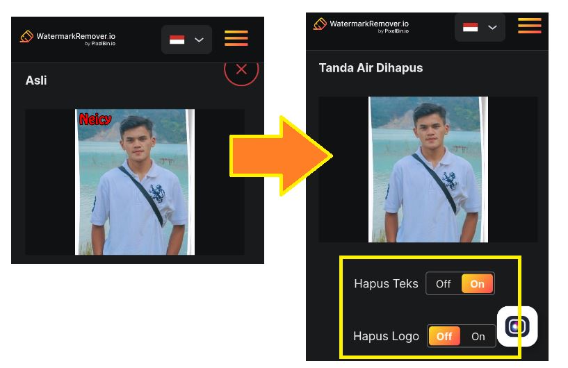 Cara Menghilangkan Watermark Gambar di HP Android Secara Online Gratis Tanpa Aplikasi