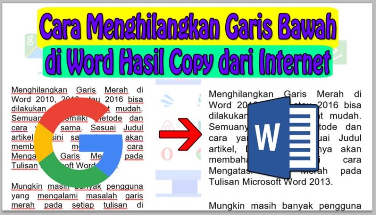 Cara Menghilangkan Garis Bawah di Word Hasil Copy dari Internet