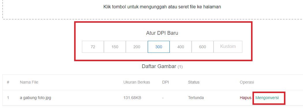 Cara Mengubah Resolusi Foto/gambar Menjadi 300 dpi Online