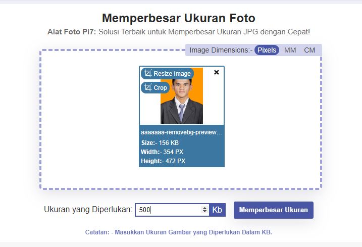 Memperbesar Ukuran JPG Menjadi 500kb Online