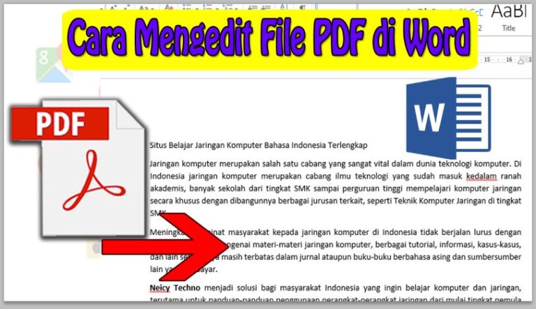 Cara Mengedit File PDF di Word
