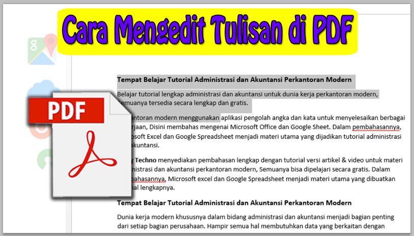 Cara Mengedit Tulisan di PDF
