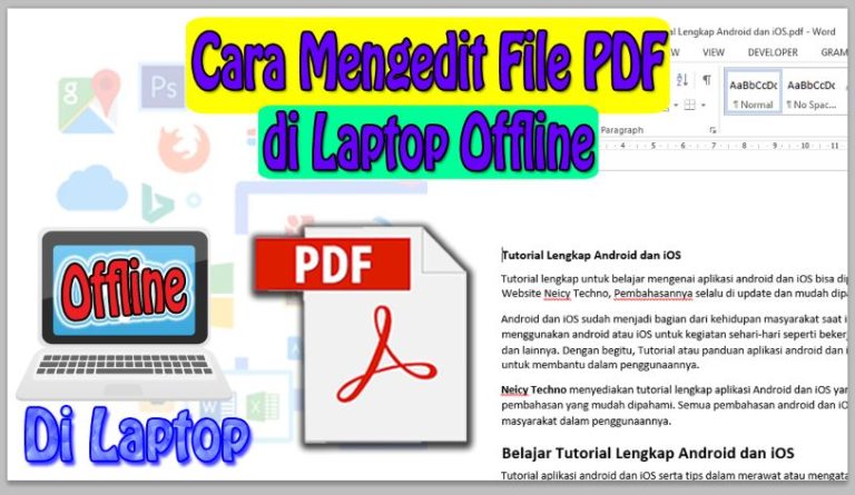 Cara Mengedit File PDF di Laptop Offline